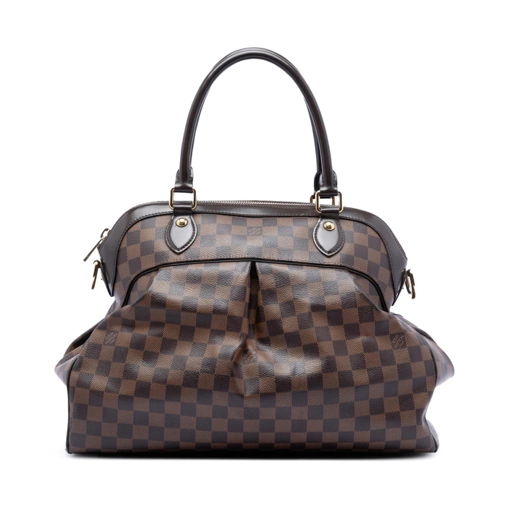 Louis Vuitton Vintage Women's Brown Pre-Owned Damier Ebene Canvas Satchel Bag