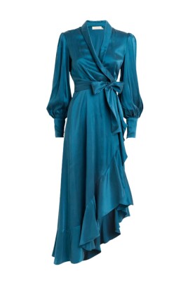 silk-wrap-midi-kjole