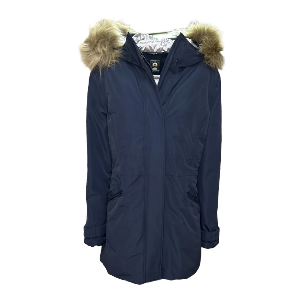Ciesse Piumini Urban Parka Jas met Bont Capuchon Blue Heren