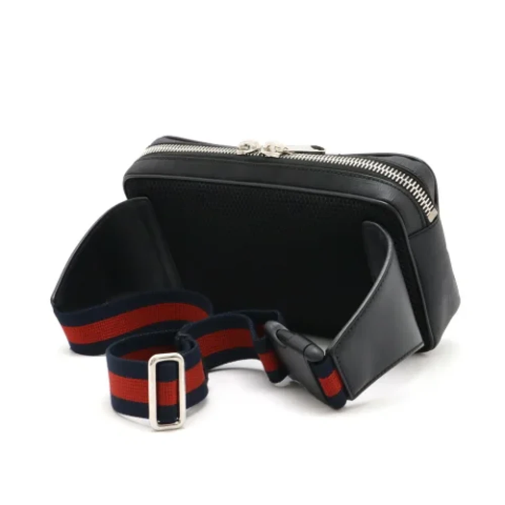 Gucci Vintage Pre-owned Leather crossbody-bags Black Dames