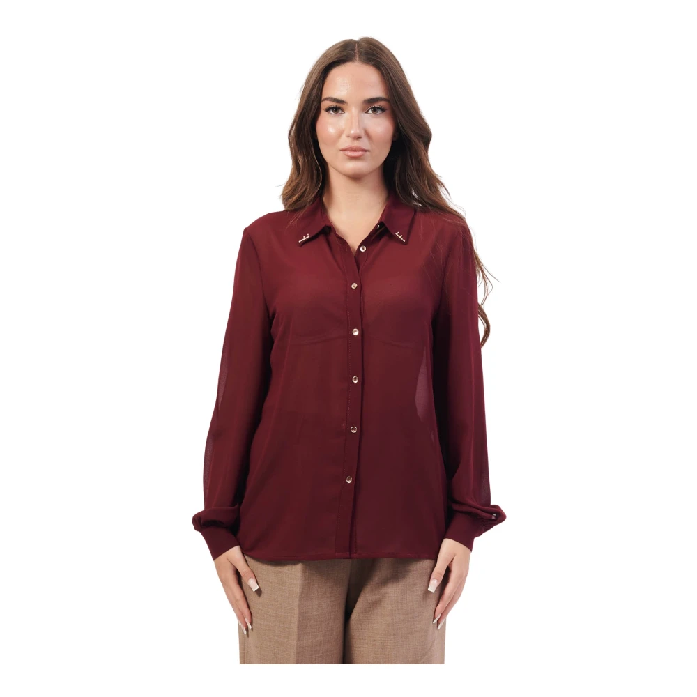 Fracomina Bordeaux Blouses voor Vrouwen Red Dames