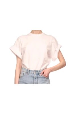 T-shirt med uppvikta ärmar