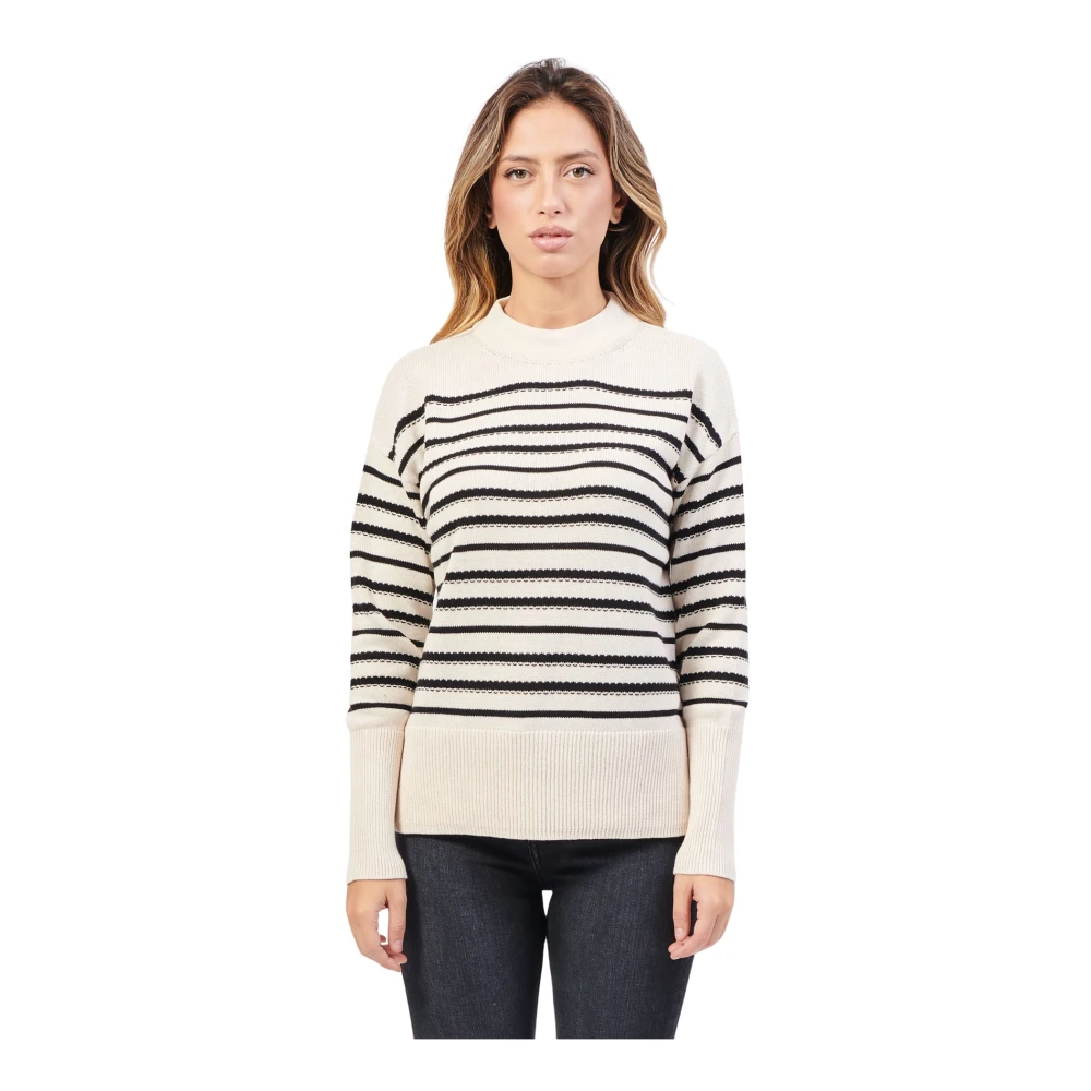 Gerry Weber Beige Trui met Lange Mouwen en Borduursel Beige Dames