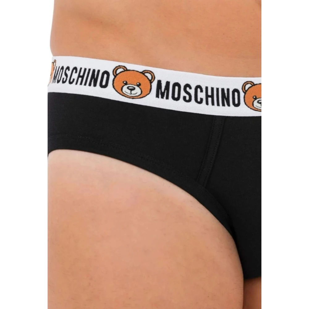 Moschino Heren Katoenen Stretch Briefs Black Heren