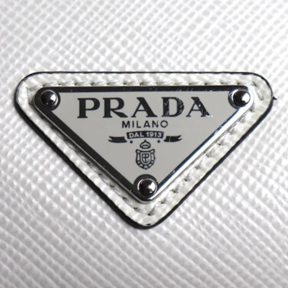 Prada Vintage Pre-owned Leather prada-bags White Dames