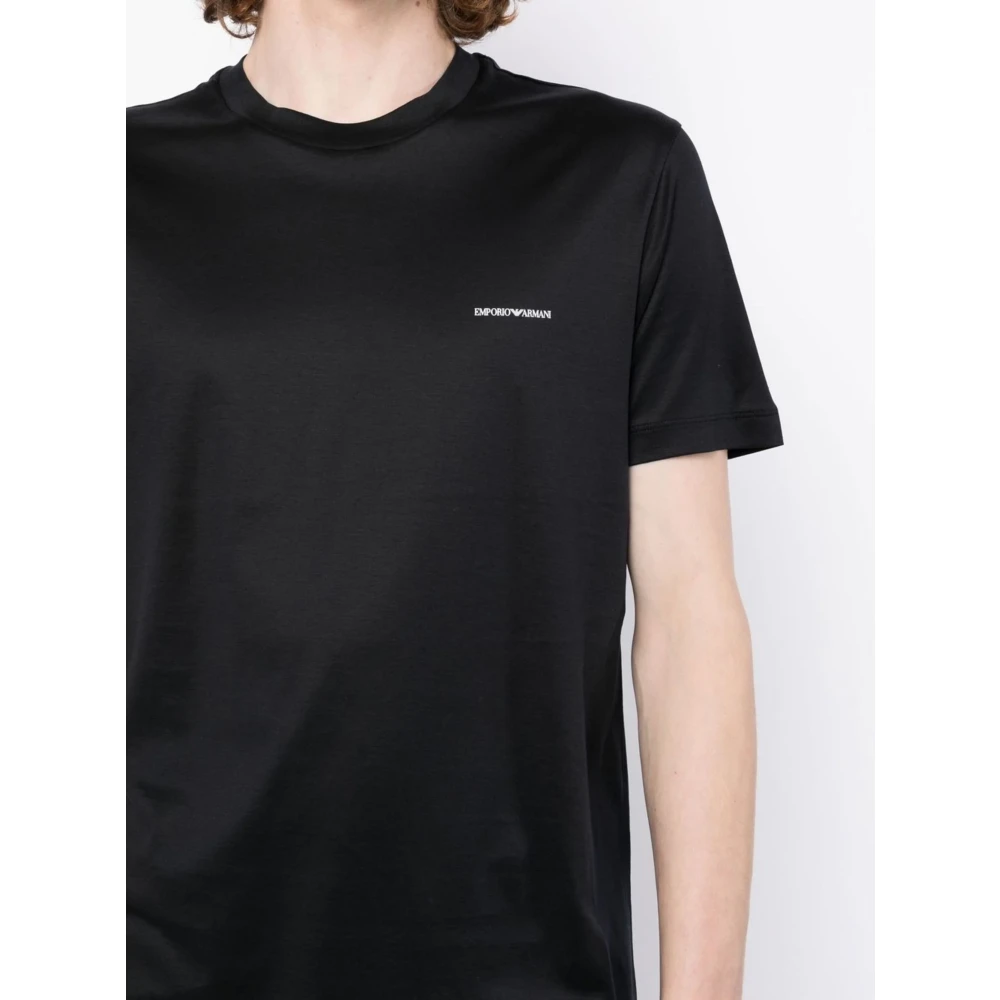 Emporio Armani Katoenen T-shirt met Designers Code Blue Heren