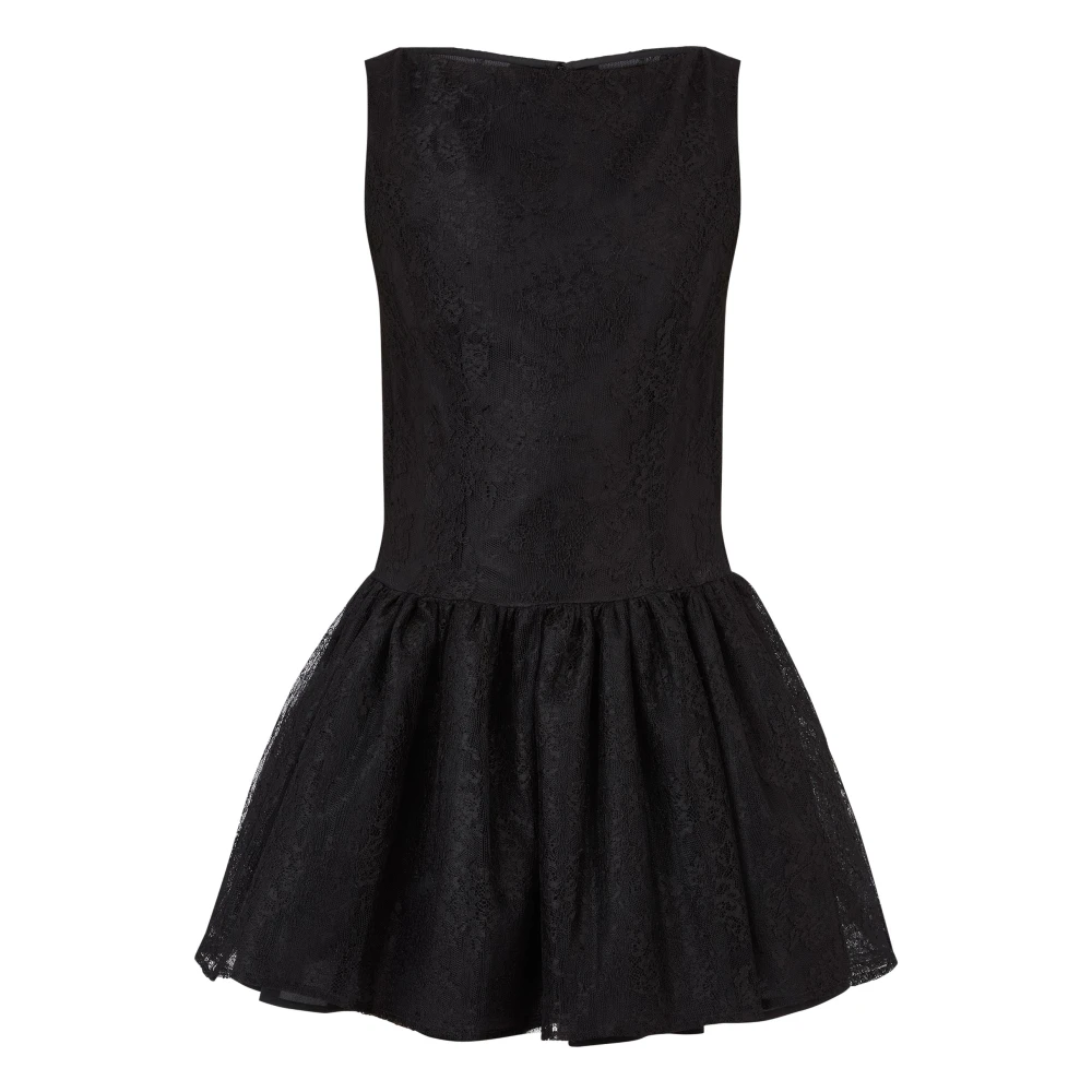 Nina Ricci Mini Jurk MET Peplum Black Dames