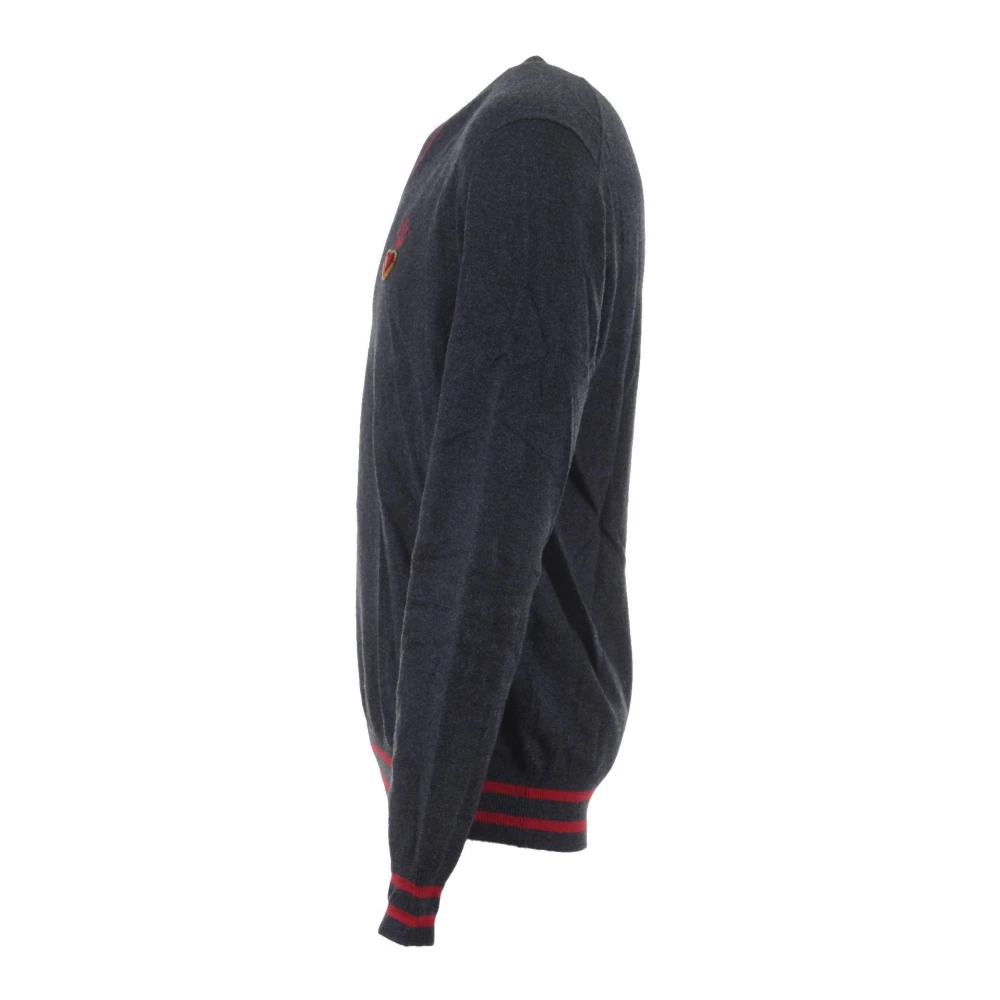 Dolce & Gabbana Heren V-hals Pullover Trui Gray Heren