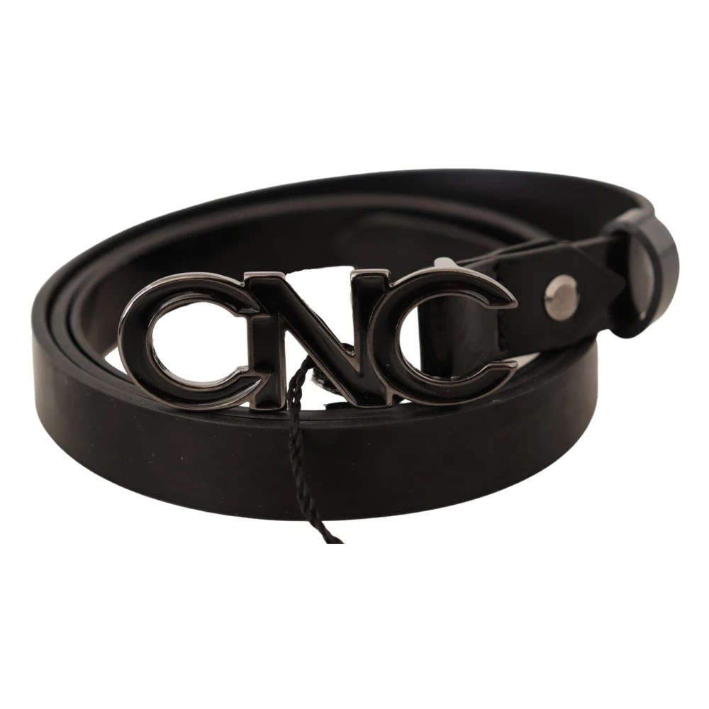 Costume National Unisex Black Belts, One Size, Fashion Belt