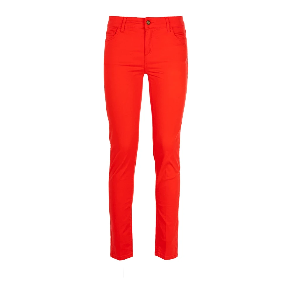 Fracomina Rode Skinny Broek Outlet Prijs Red Dames