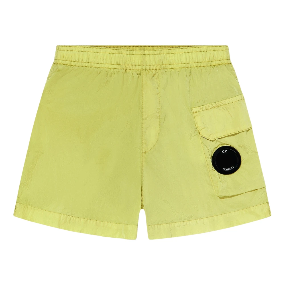 C.p. Company Boys Green Lens Pocket Swim Shorts For