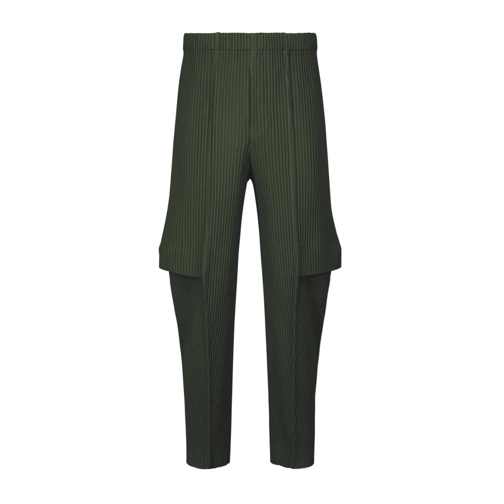 Issey Miyake Groene Cargo Plissé Broek Green Heren