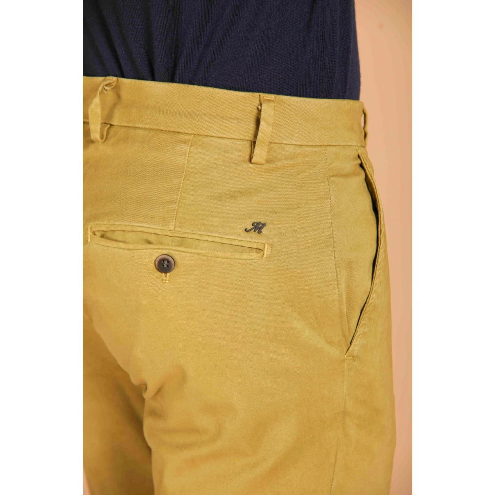 Mason's Extra Slim Fit Chino Broek Milano Style Green Heren