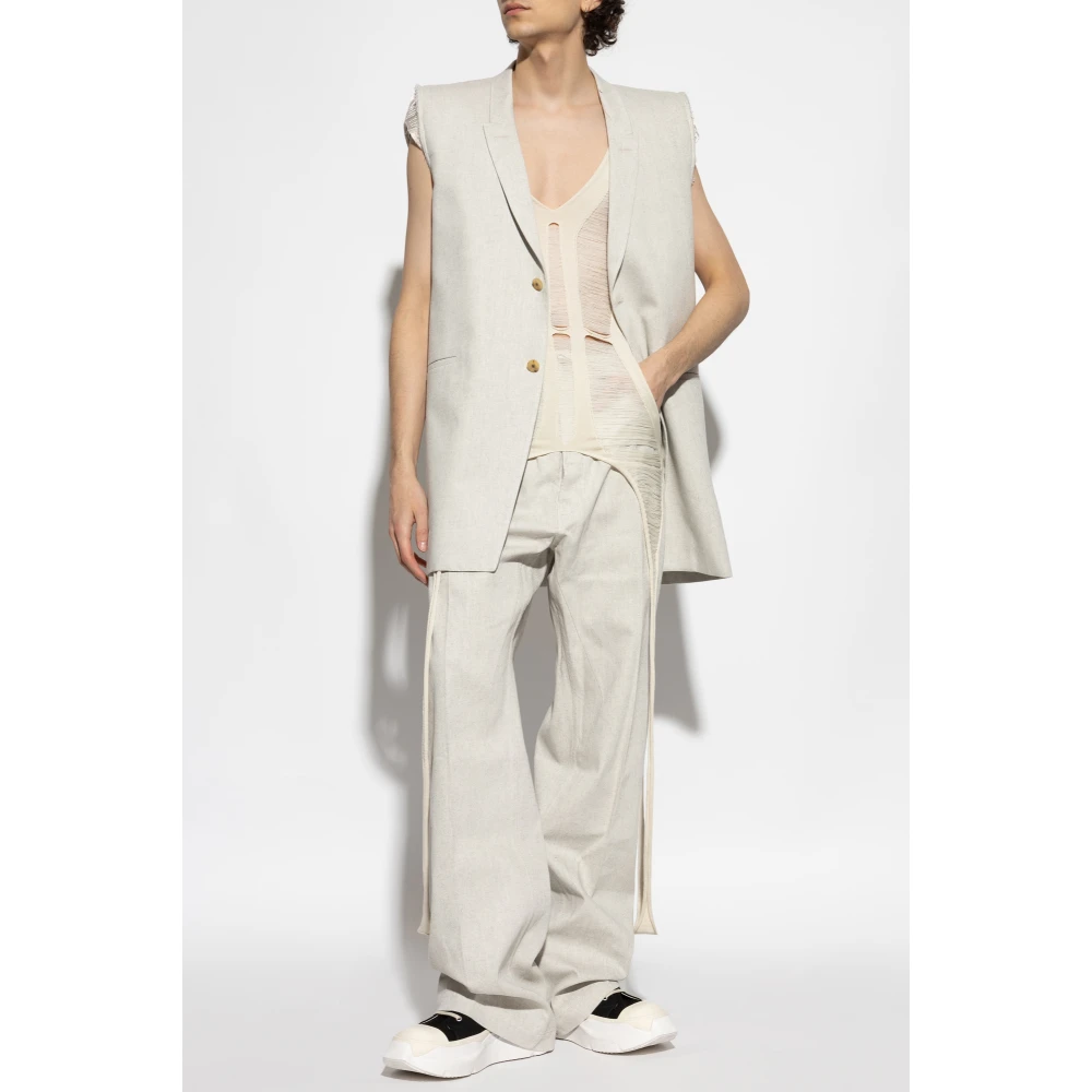 Rick Owens Wollen Tanktop Beige Heren