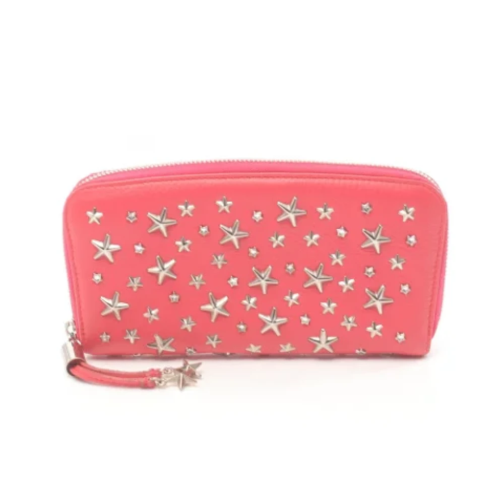Jimmy Choo Pre-owned Leather wallets Pink Dames