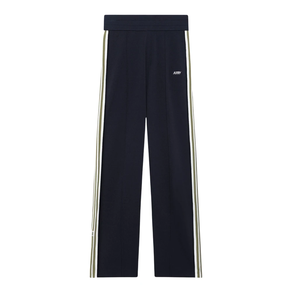 Autry Men's Blue Sweatpants, L, Knitted Tennis Viscose Joggers