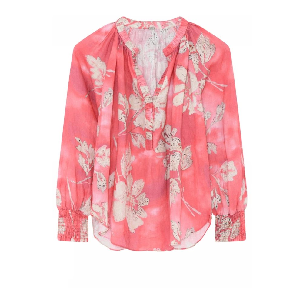Gustav Coralprint Annsofie Shirt Blouse Pink Dames
