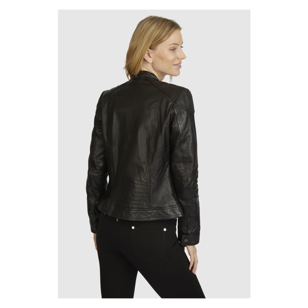 Bugatti Klassieke Leren Jas met Elegante Details Black Dames