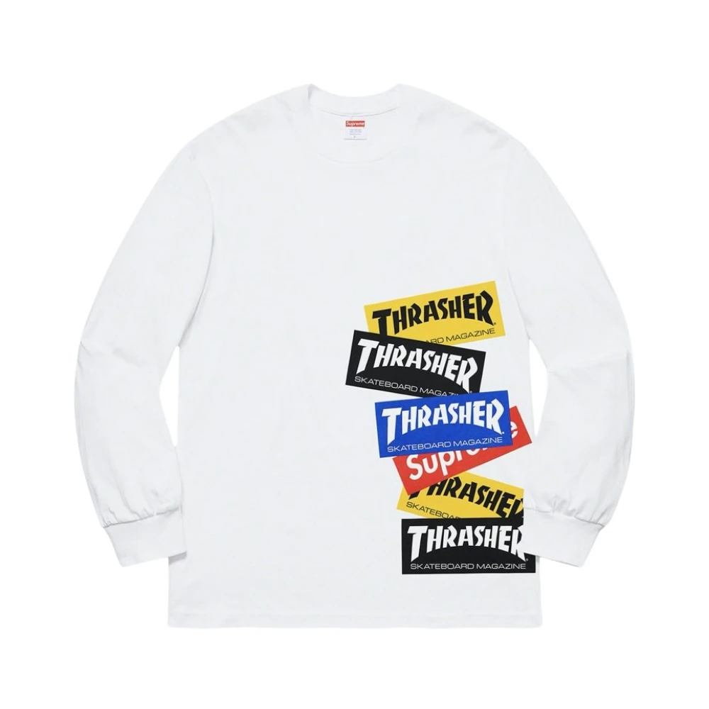 Supreme Beperkte oplage Multi Logo Longsleeve White Heren