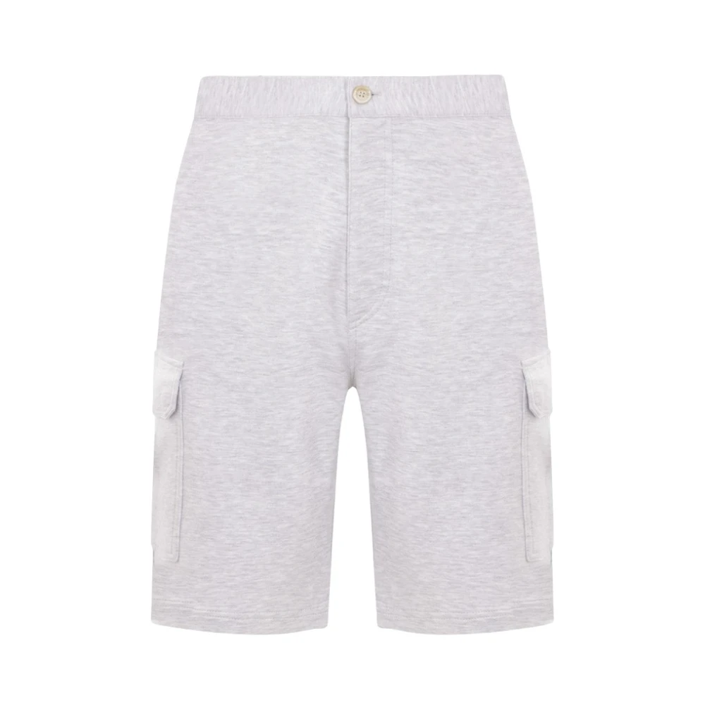 BRUNELLO CUCINELLI Cargo Shorts in Lichtgrijs Jersey Gray Heren