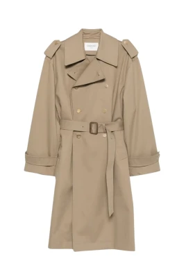 Trenchcoat Dubbelknäppt Med Bä