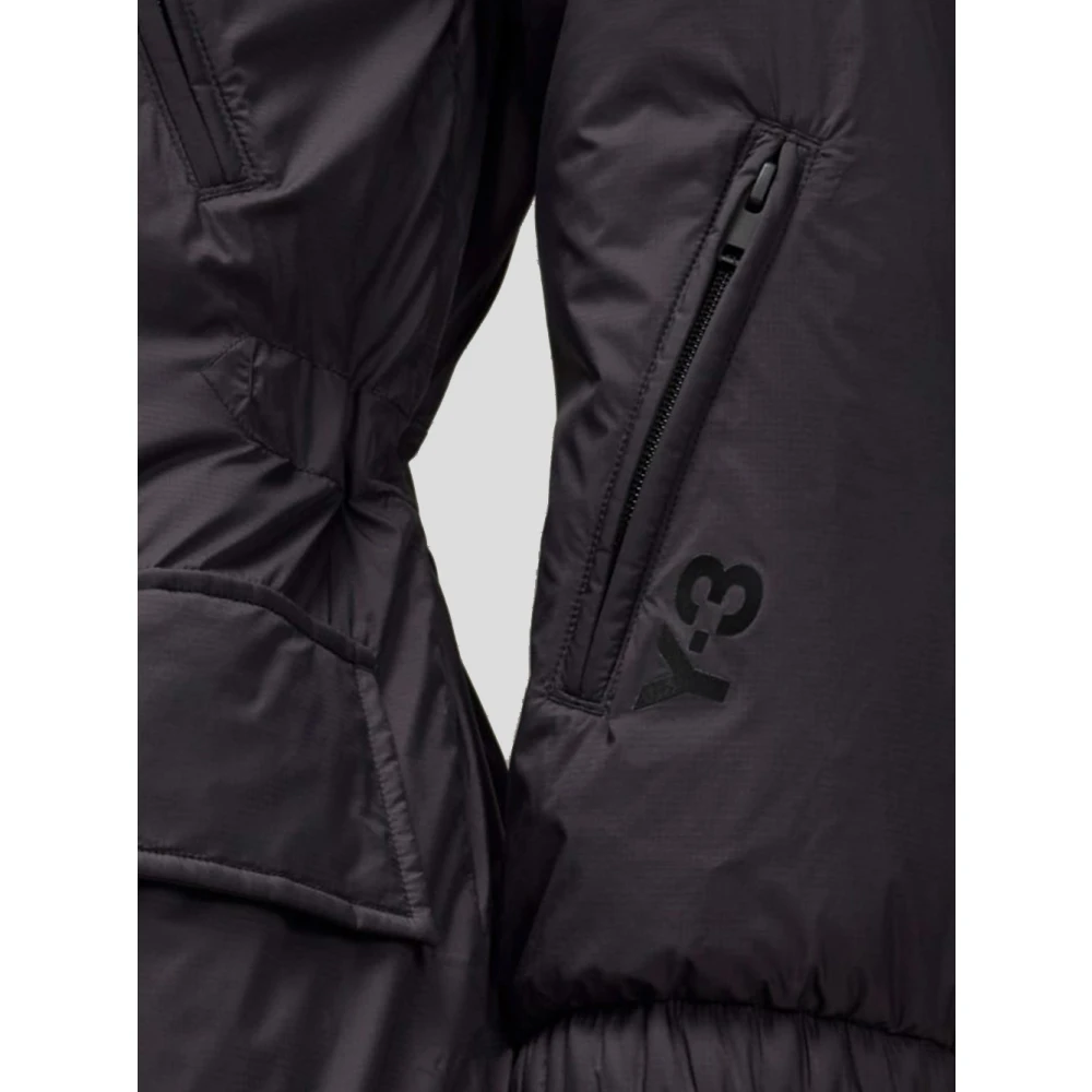 Y-3 Gewatteerde Polyamide Parka Black Heren
