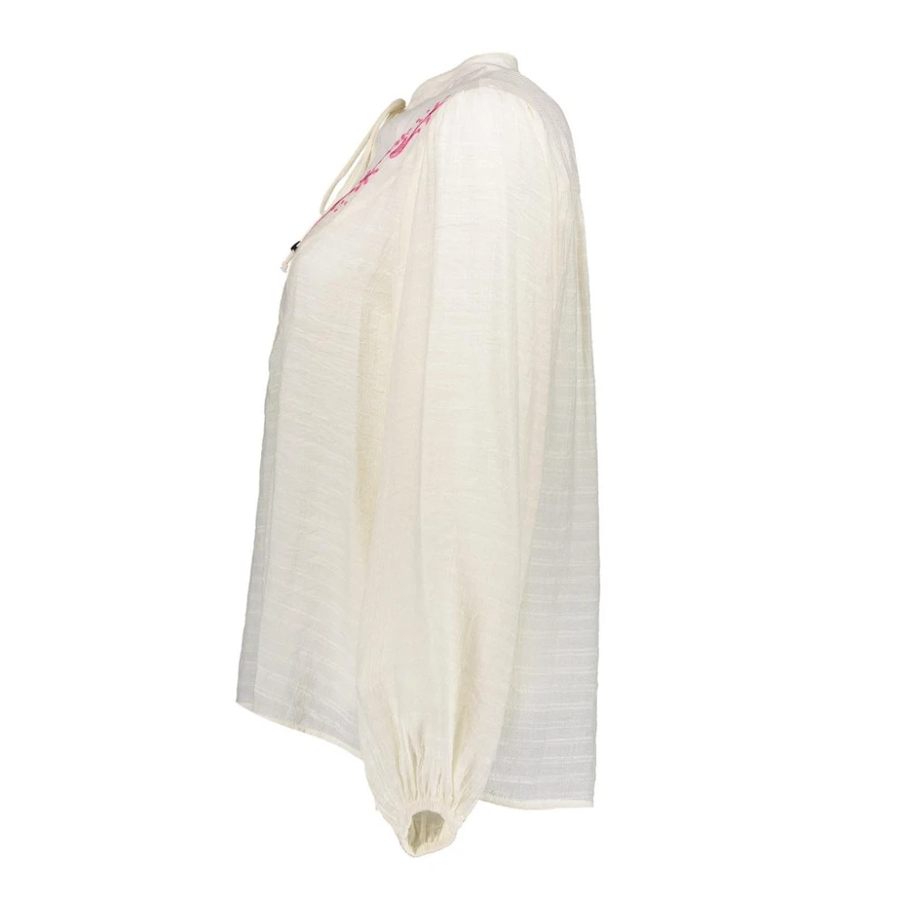 Geisha blouse embroidery 43082-14 10 off-white fuchsia White Dames