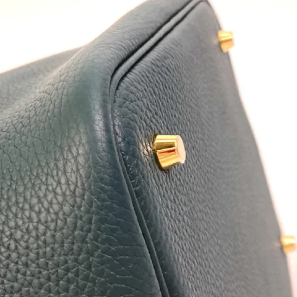 Hermès Vintage Pre-owned Leather handbags Green Dames