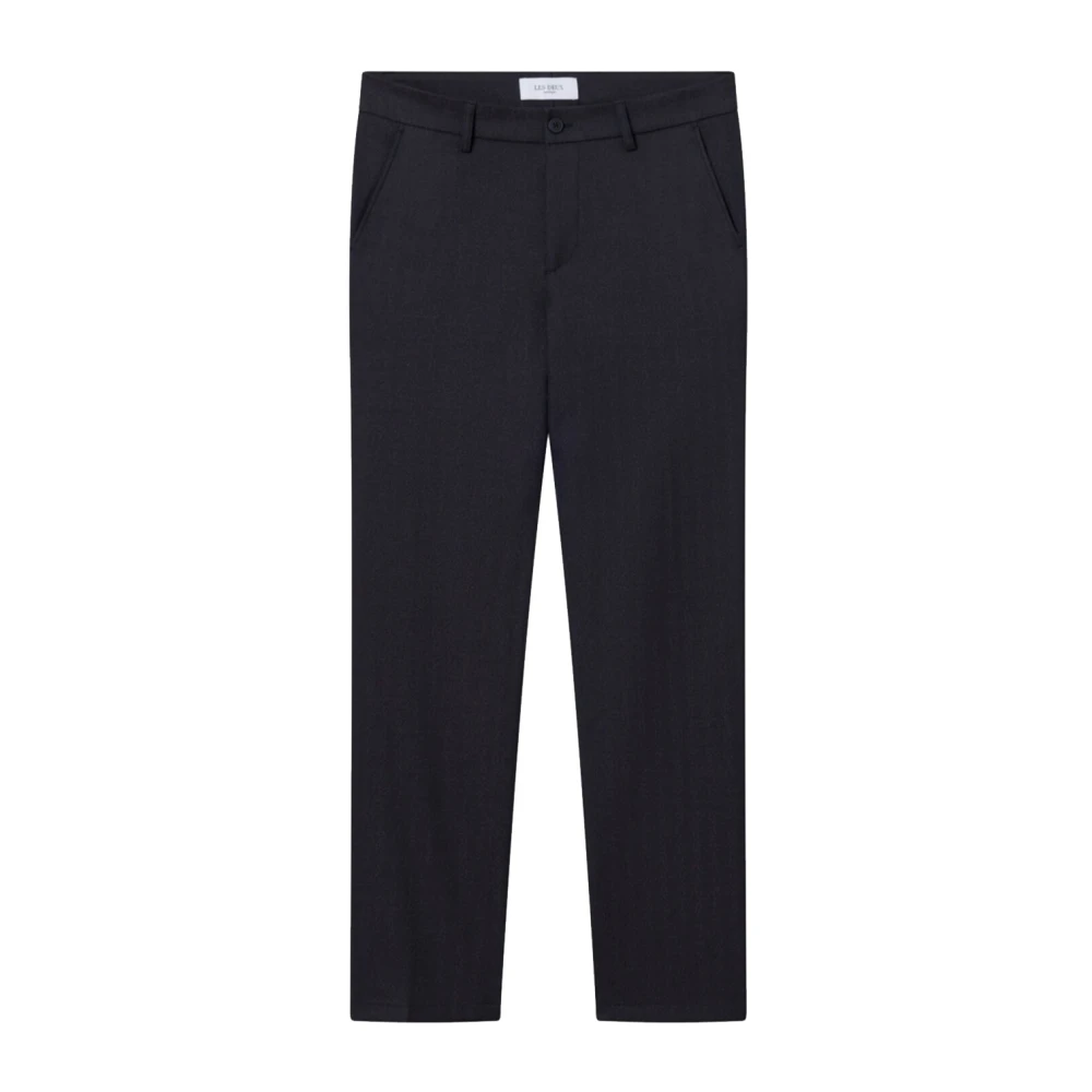 Les Deux Rechte Broek Marineblauw Blue Heren