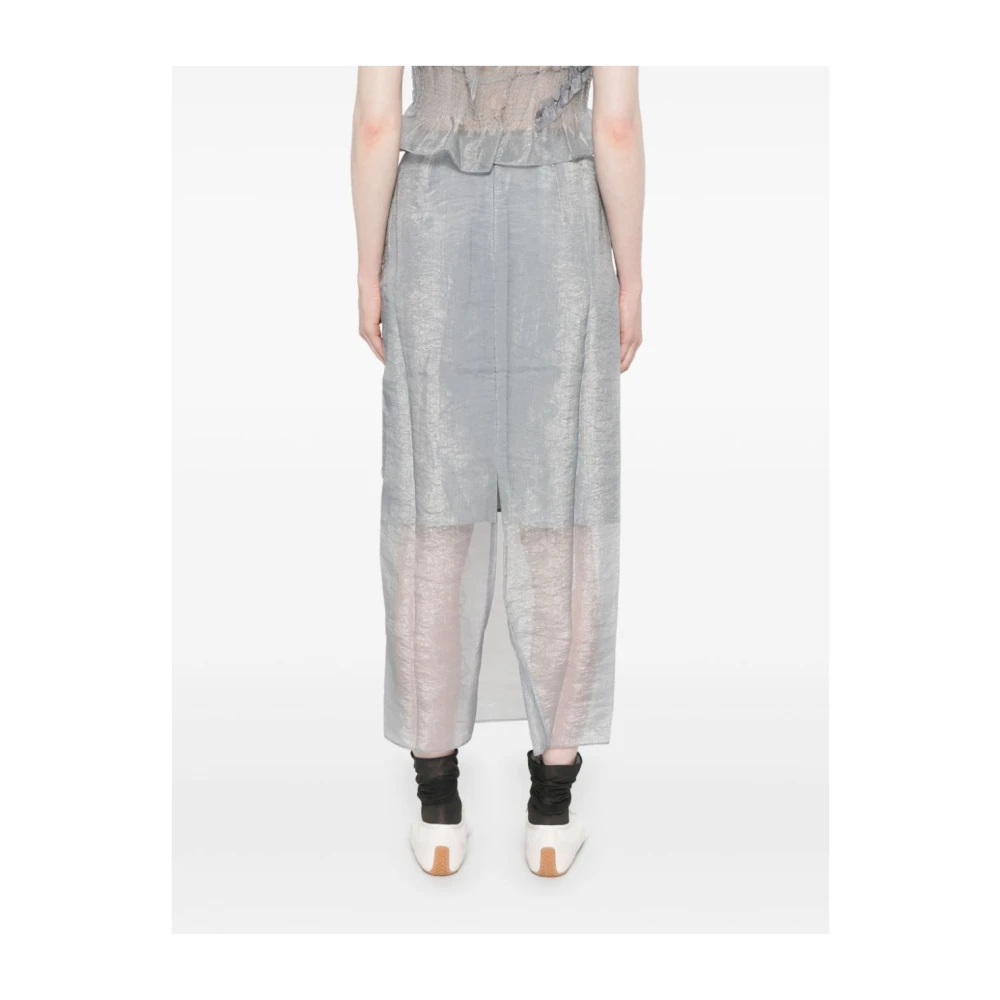 Cecilie Bahnsen Grijze Bloemen Organza Pencil Rok Gray Dames