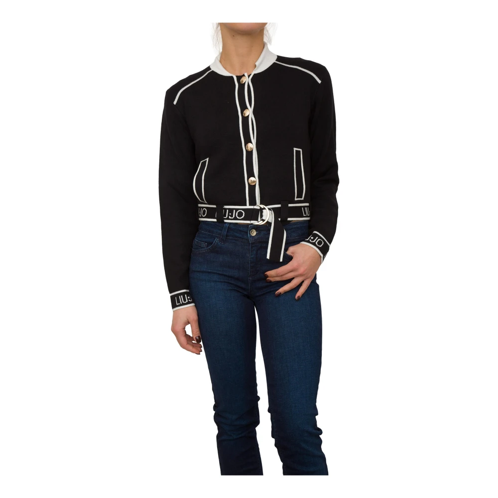 Liu Jo Zwarte Gebreide Trui Black Dames