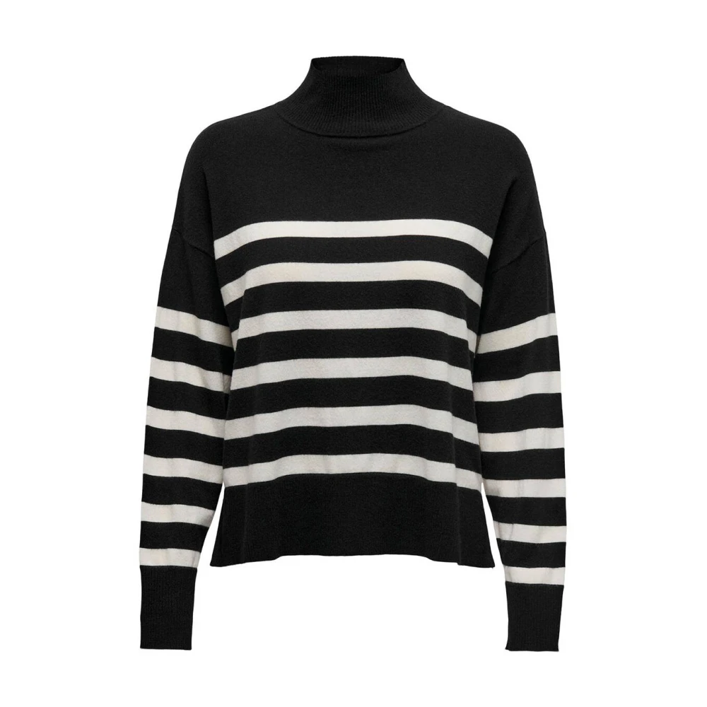 Only Highneck Pullover Gebreid Black Dames