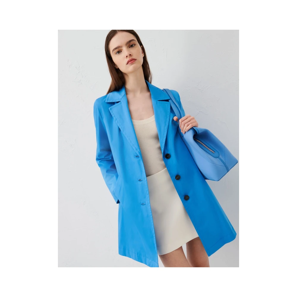 Marella Stijlvolle Trenchcoat Groot Blue Dames