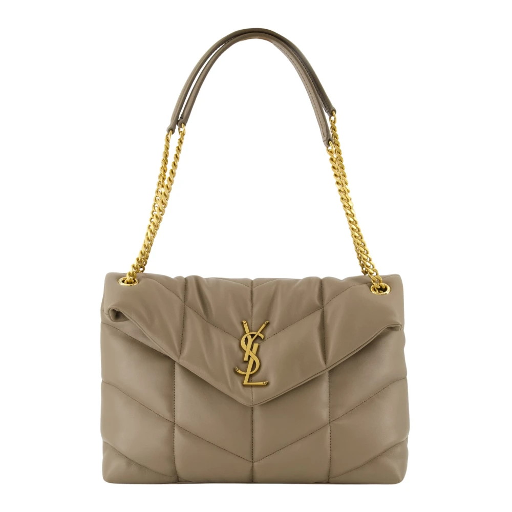 Saint Laurent Women's Gray Le Sac Puffer Medium - One Size - Bags