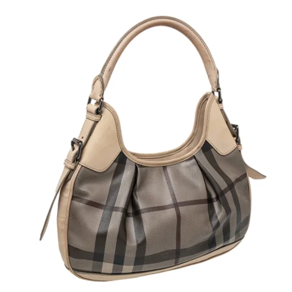 Burberry Vintage Pre-owned Leather handbags Beige Dames