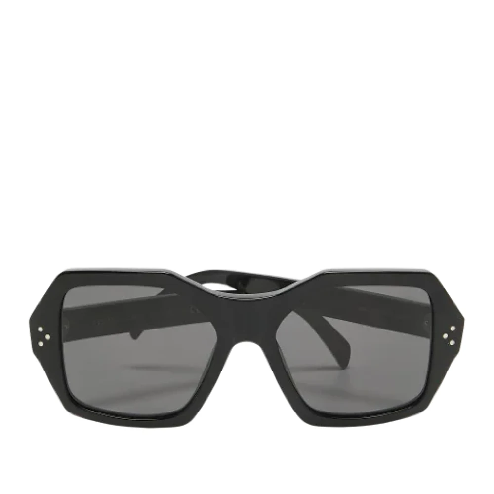 Celine Vintage Pre-owned Acetate sunglasses Black Dames
