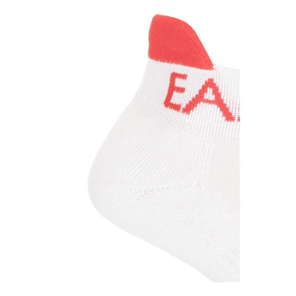 Emporio Armani EA7 Sokken met logo White Dames