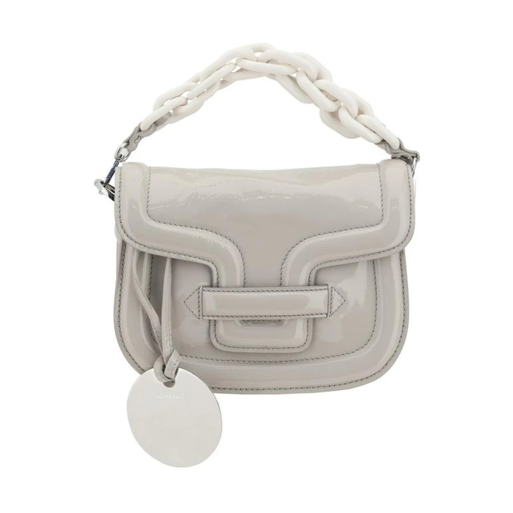 Pierre Hardy Stijlvolle Leren Schoudertas met Kettingriem Gray Dames