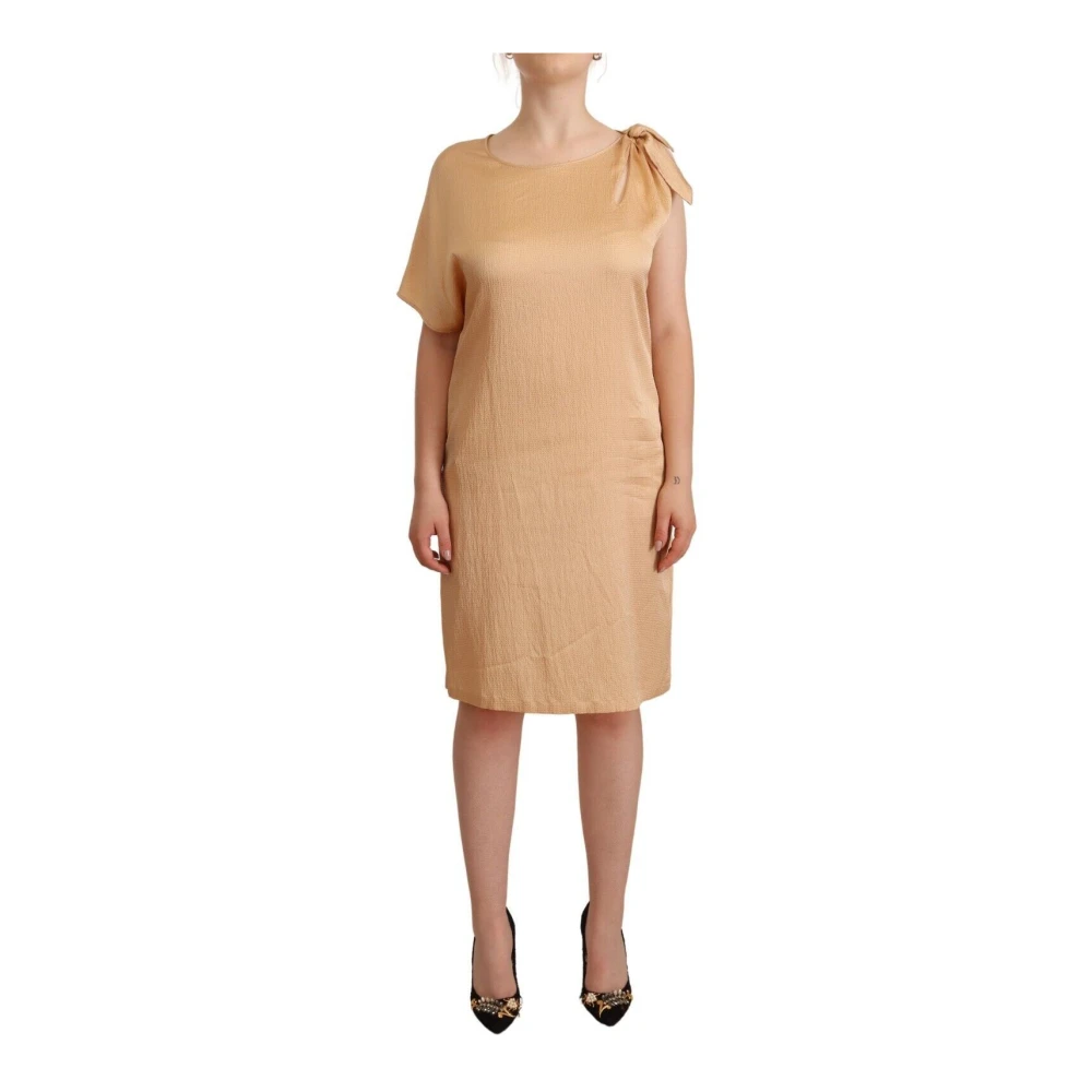 Moschino Women's Beige Midi Dresses, L, Elegant Dress