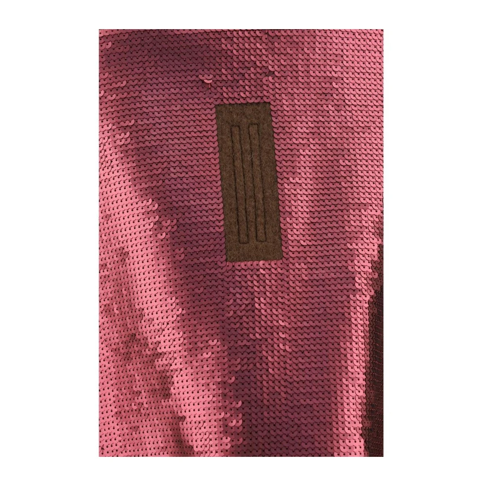 Rick Owens Wollen Jack met Pailletapplicatie en Trekkoord Purple Dames