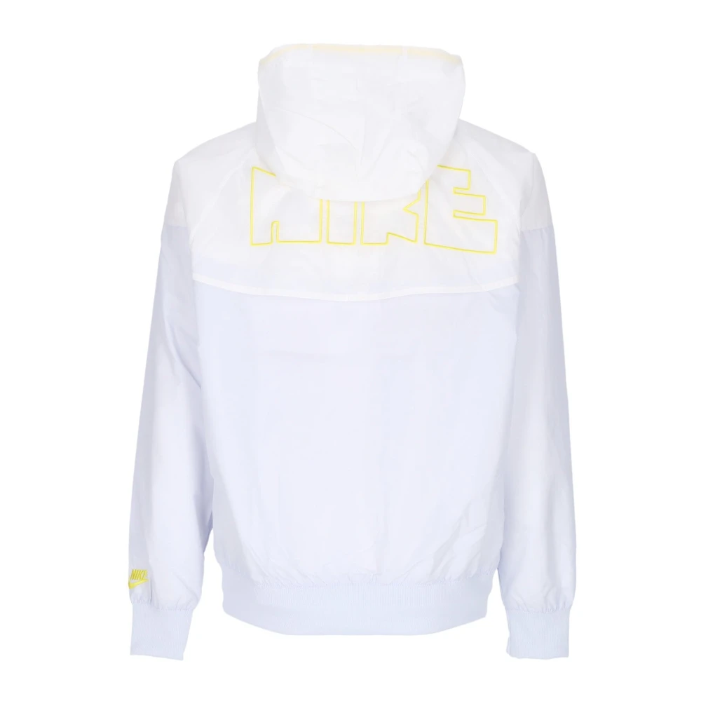 Nike Windrunner Geweven Windbreaker Jas Grijs Wit Geel White Heren