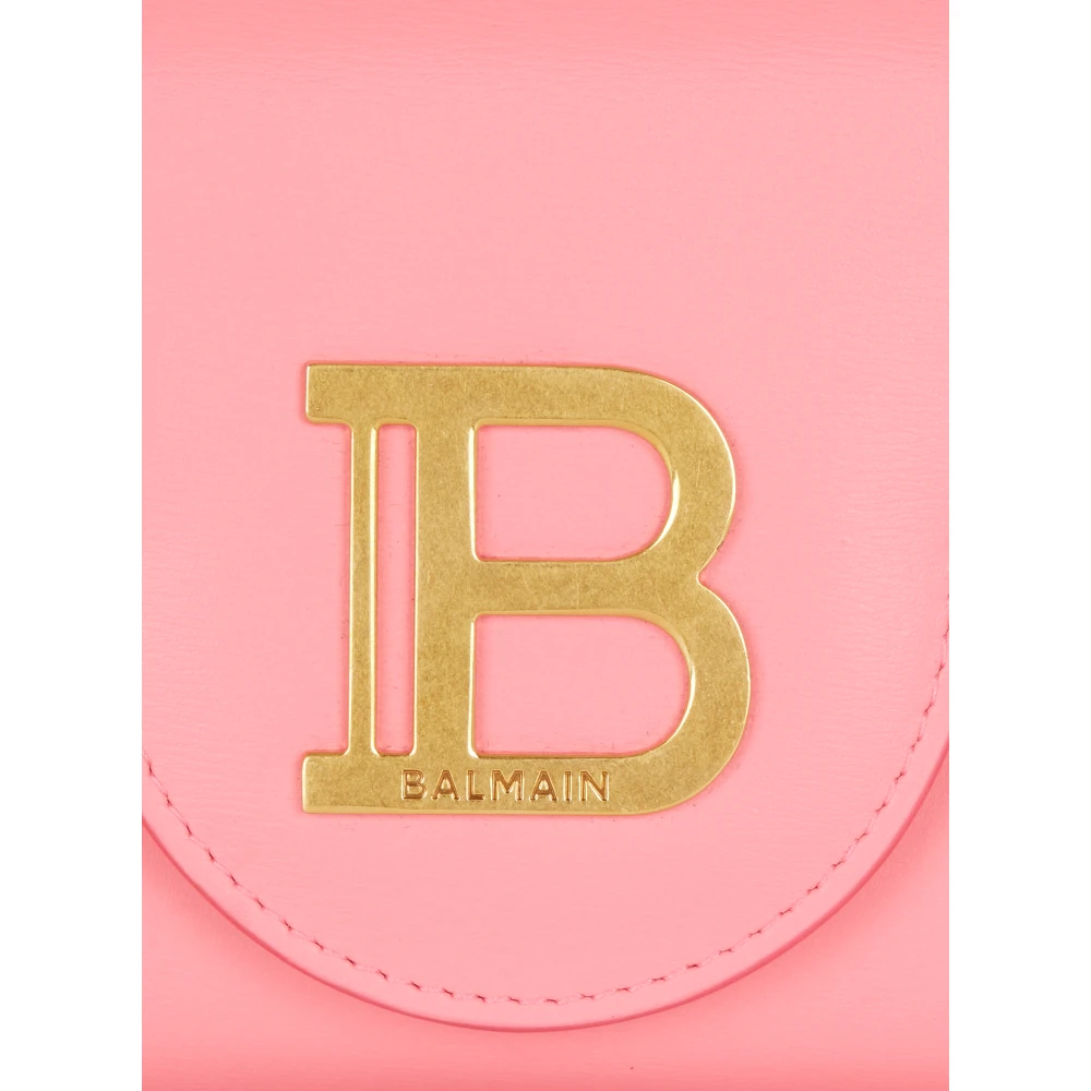 Balmain B-Buzz portemonnee van generfd leer Pink Dames