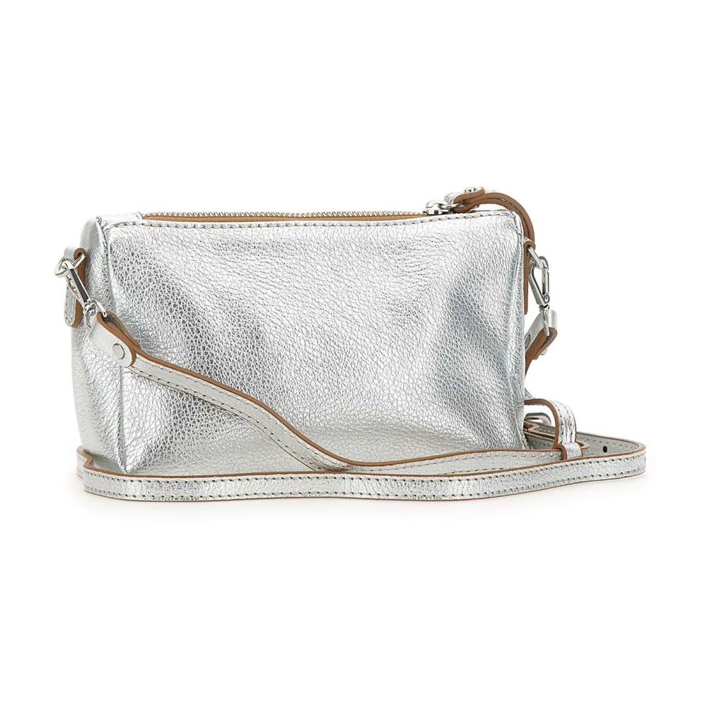 Gianni Chiarini Zilveren Leren Clutch met Polsband Gray Dames
