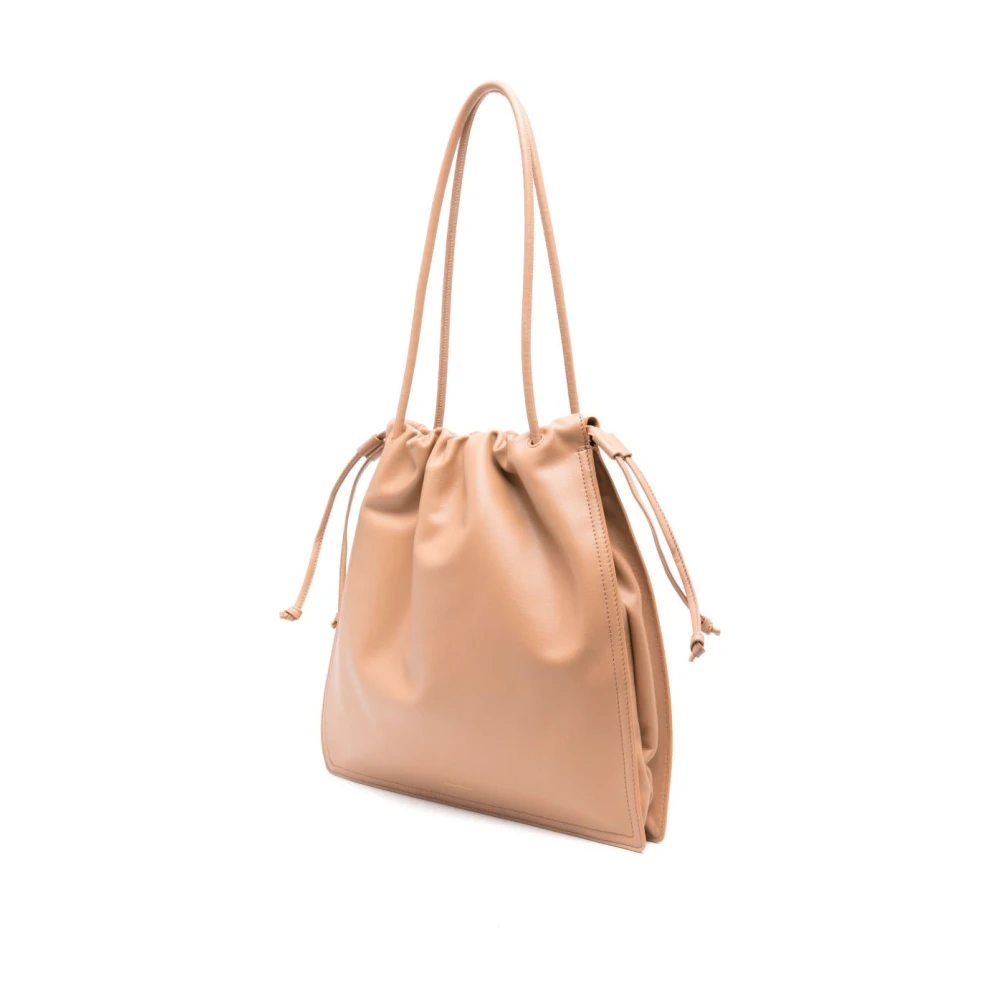Coccinelle Dulse Schoudertas met Trekkoordsluiting Beige Dames