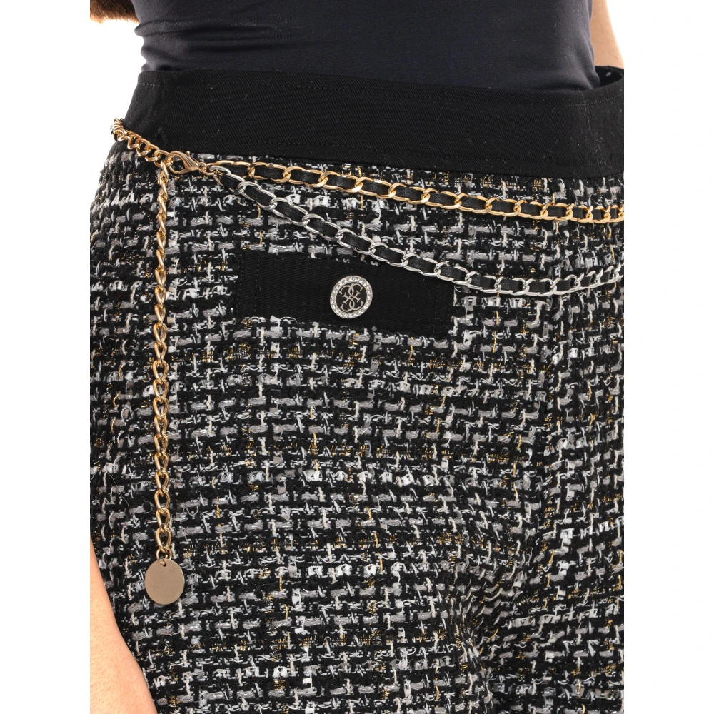 Guess Tweed Shorts met ritssluiting Black Dames