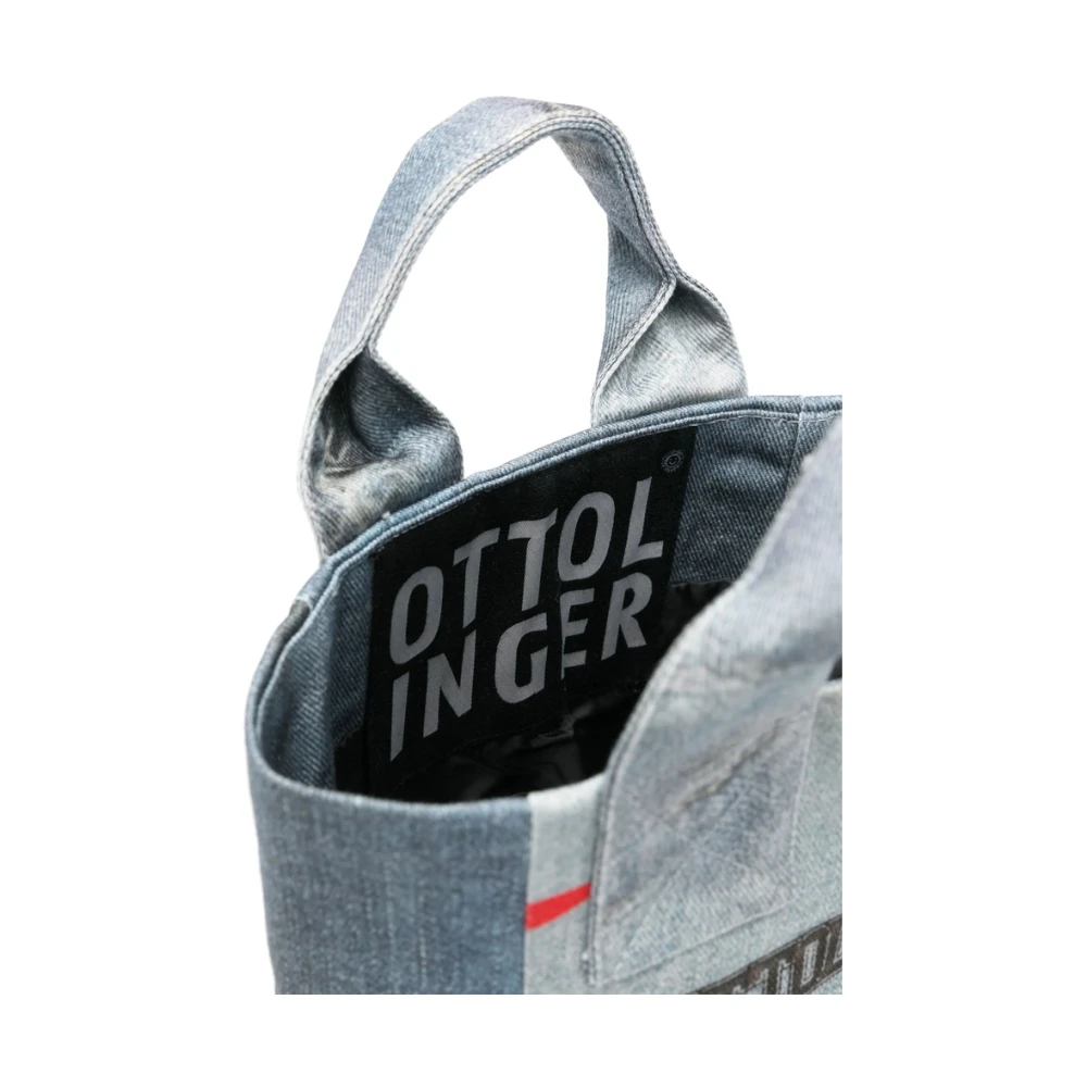 Ottolinger Indigo Blauwe Logo Print Tote Tas Blue Dames