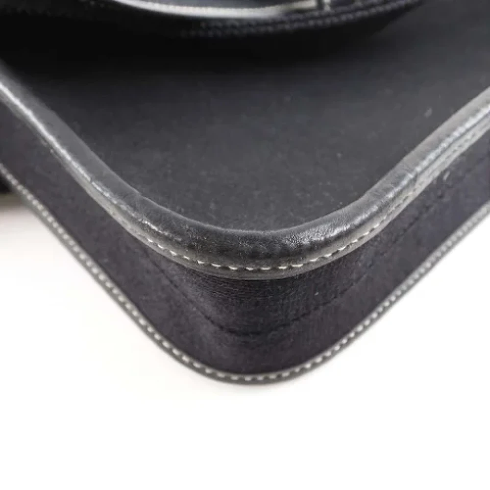 Hermès Vintage Pre-owned Canvas shoulder-bags Black Dames