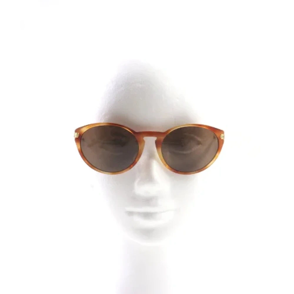 Cartier Vintage Pre-owned Fabric sunglasses Brown Heren