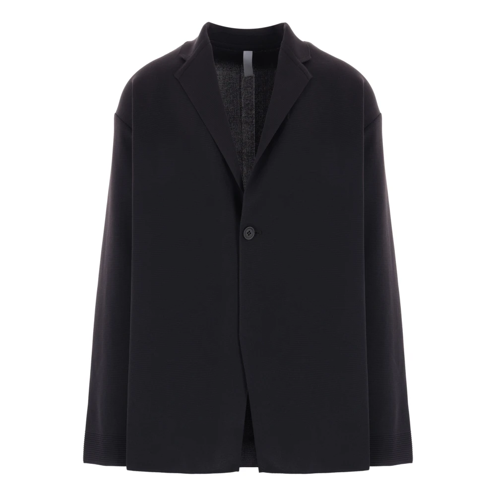 Cfcl Zwarte Rib Boxy Getailleerde Blazer Jas Black Heren