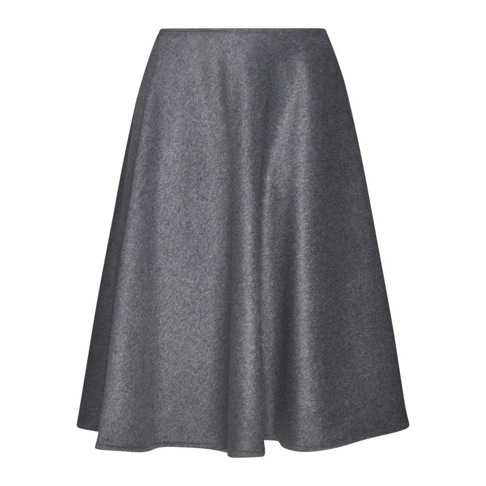 Blanca Vita Grijze A-lijn Flared Midi Rok Gray Dames